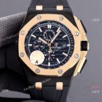 JF 1:1 Swiss Audemars Piguet AP Royal Oak Offshore 26406FR Black and Rose Gold Watch Super Clone